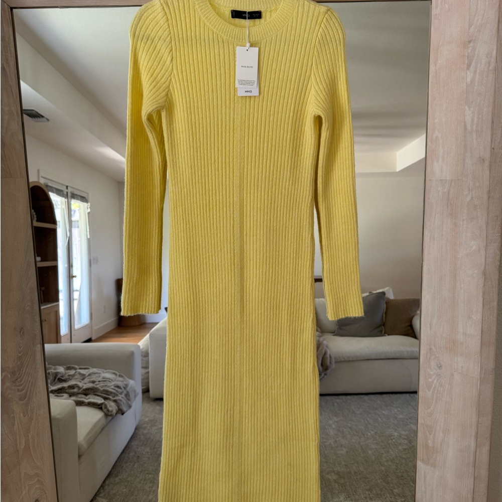 Mango Wool blend midi dress (NWT) size M